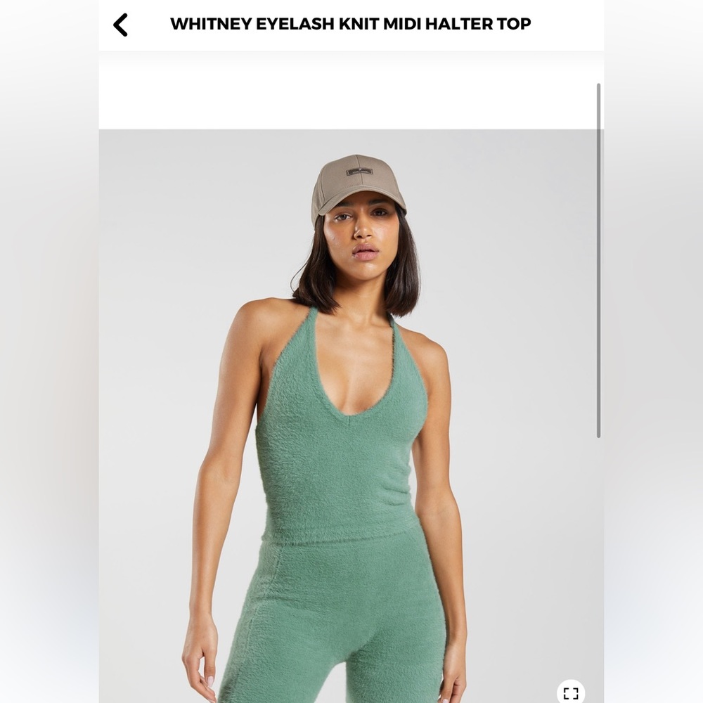 Gymshark Whitney Eyelash Knit Sports Bra - Leaf Green Size Small